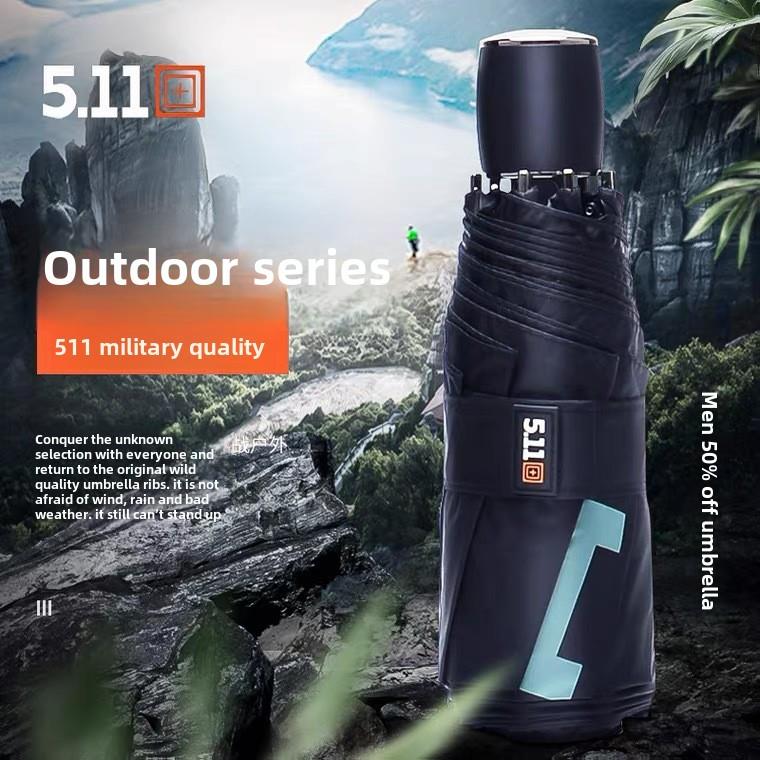 511五折雨伞男士太阳伞防晒防紫外线小巧便携迷你超轻胶囊遮阳伞