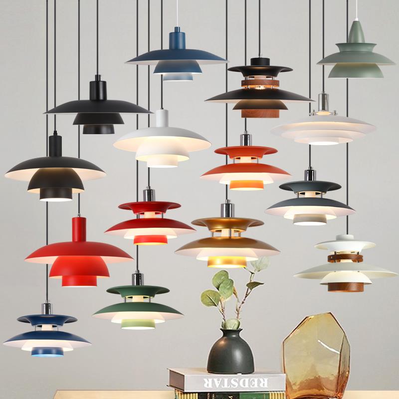 丹麦餐厅吊灯民宿咖啡厅饭店PH5创意吧台灯现代简约铁艺飞碟灯具