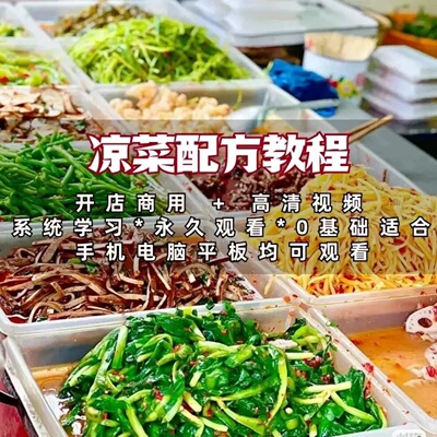 凉菜配菜教程商用0276高清视频系统学习开店餐饮电子版制作配方全