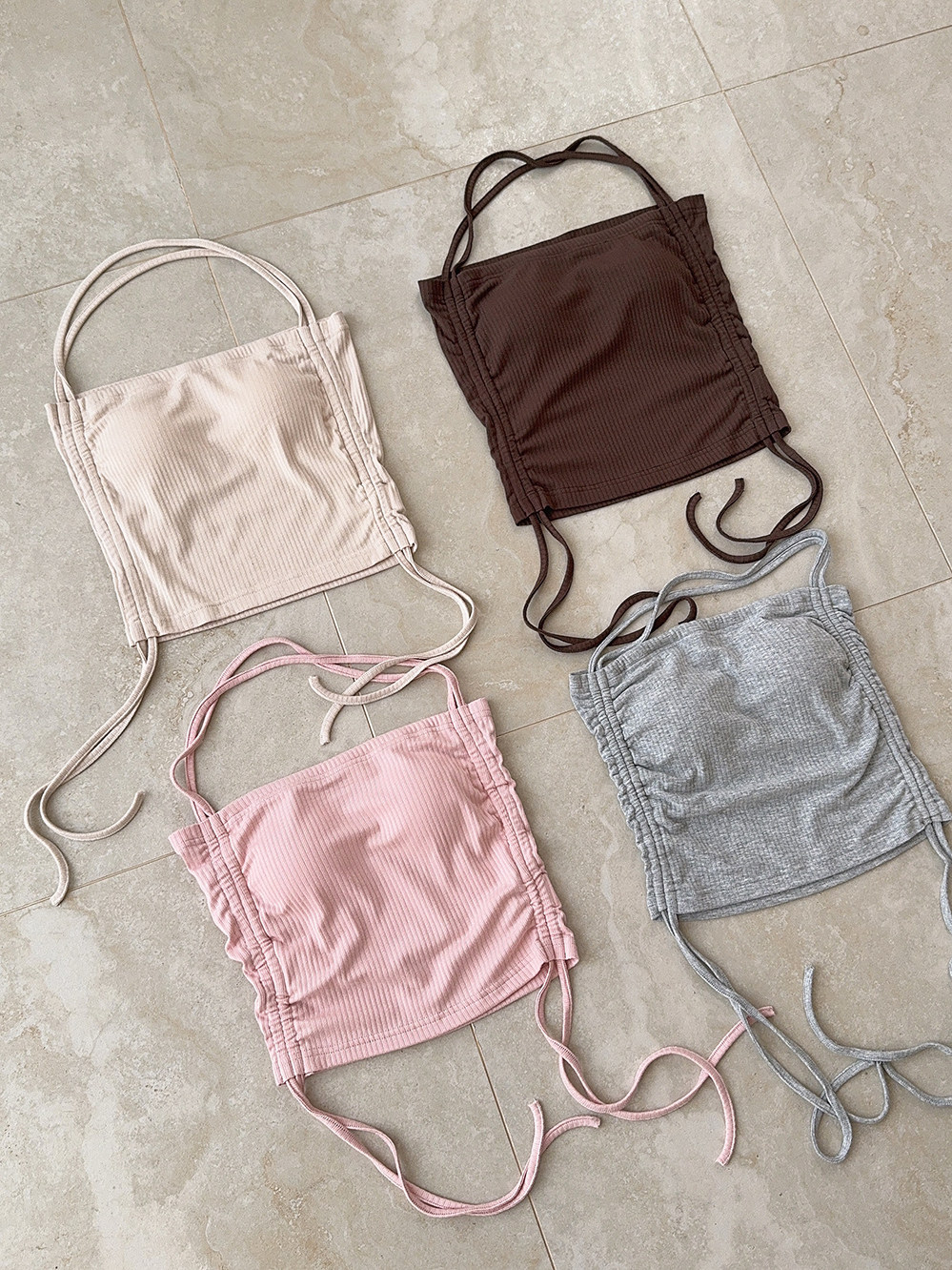 柔软亲肤 抽绳 褶皱 万能打底 自带胸垫 挂脖吊带,女装/女士精品,背心吊带,淘宝优惠券,粉丝福利购,淘宝优惠卷