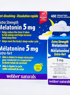 29年3月/  加拿大Webber Melatonin伟博褪黑素美乐通宁5mg*400片