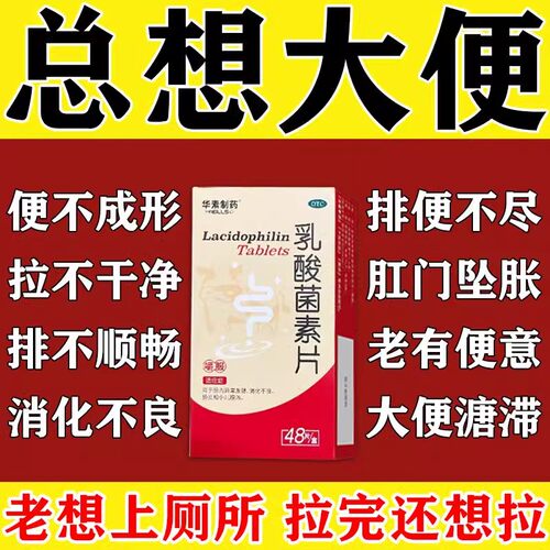 【华素制药】乳酸菌素片0.4g*48片/盒