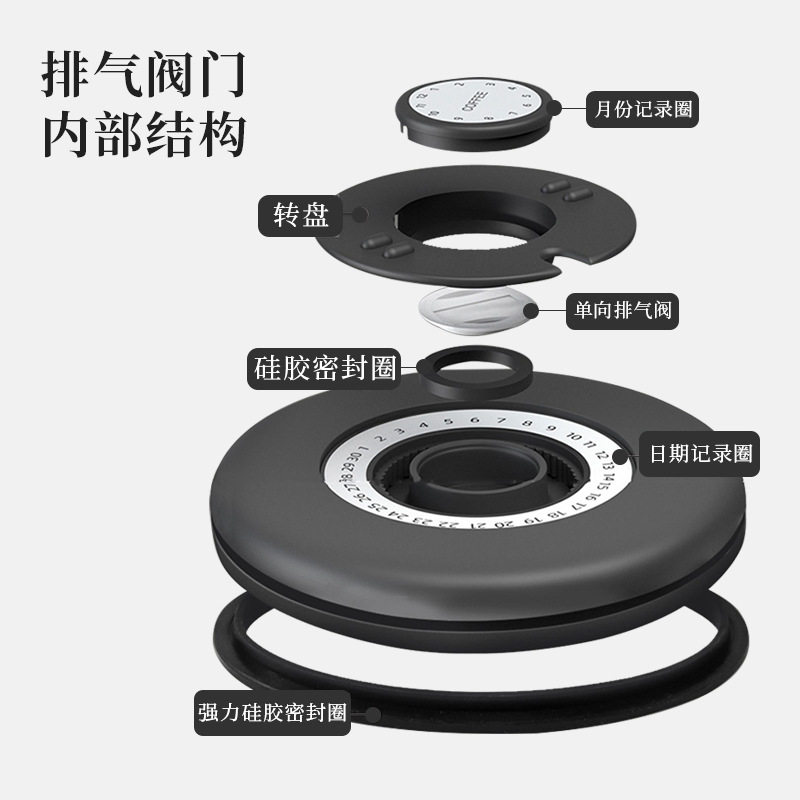 新品304不锈钢咖啡罐带钢勺咖啡豆厨房储物罐保鲜罐茶叶密封罐