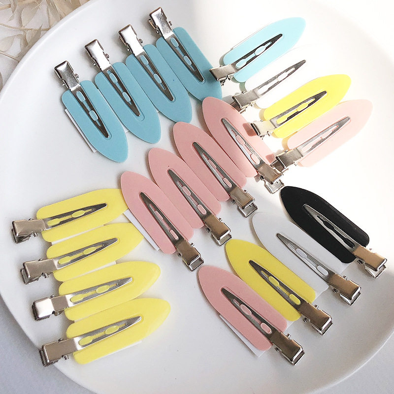 4pcs No Bend Seamless Hair Clips Side Bangs Fix Fringe Barre