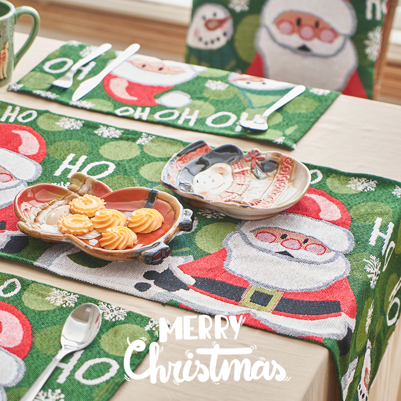 耶诞节装饰品桌面场景布置店铺创意氛围道具家庭主题抱枕桌旗餐垫