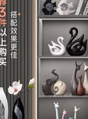 一家三口摆件家庭艺术饰品客厅轻奢高端现代提升幸福感小物件精致