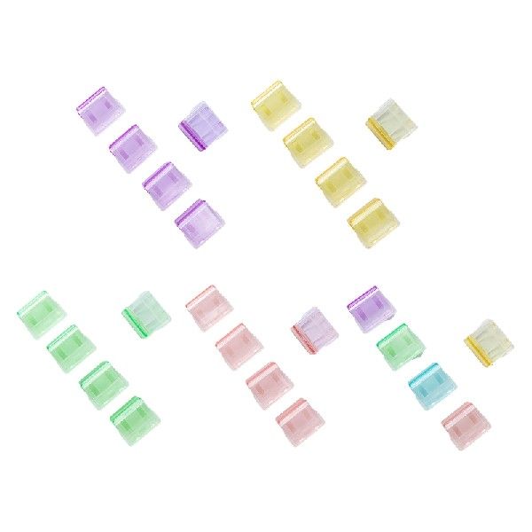 Clear Candy Color File Long Tail Clip 5pcs Push Clamp