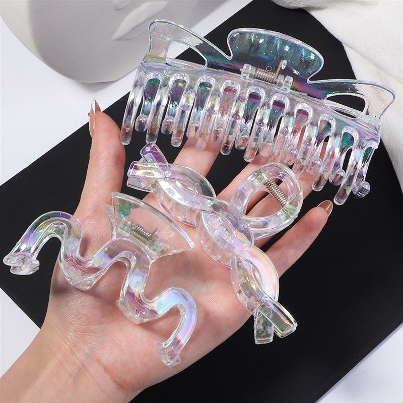 New Summer Laser Gradient Color Hair Claw Sweet Fairy Hair C