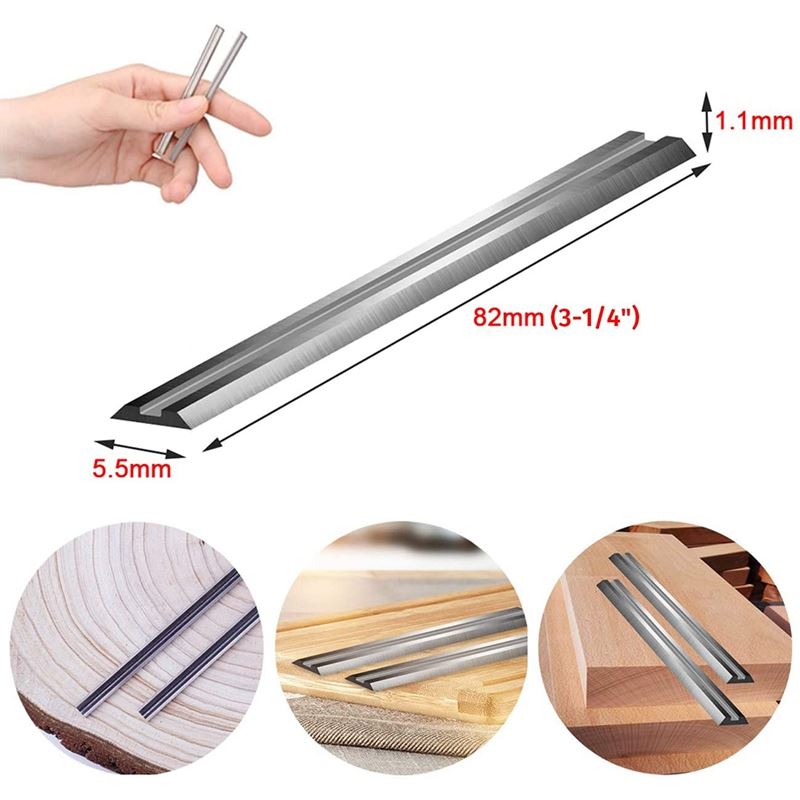 20Pcs 82mm Electric Planer Blades HSS Reversible Wood Planer