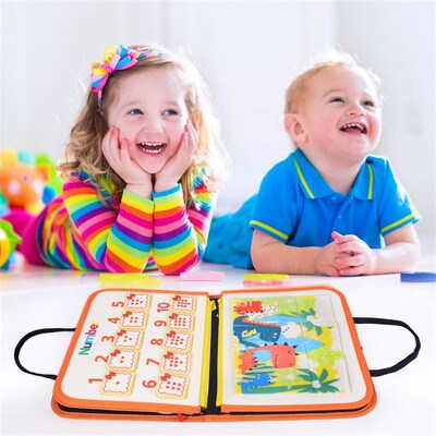 极速TUNJILOOL Montessori Balita Sibuk Papan Mainan Bayi Awal