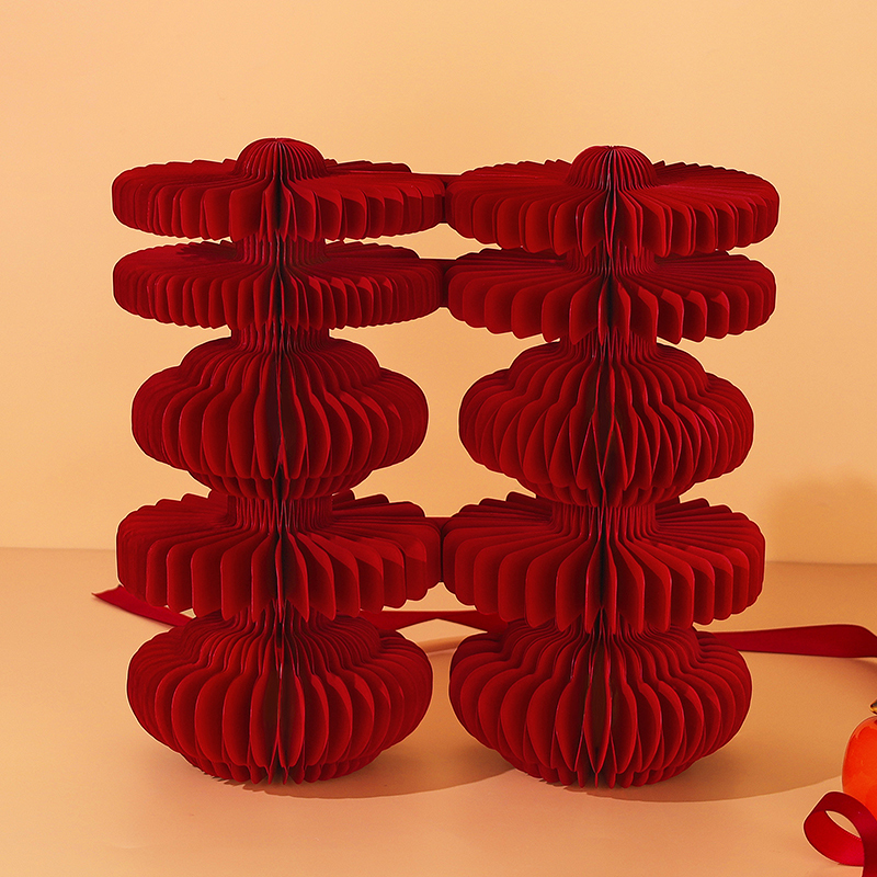 客厅婚房装饰结婚立体窝蜂喜字订婚仪式用品婚礼新房布置桌面摆件