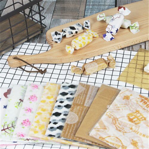 好货*50 Pcs Rose Flower Candy Wrappers Food Baking Packaging
