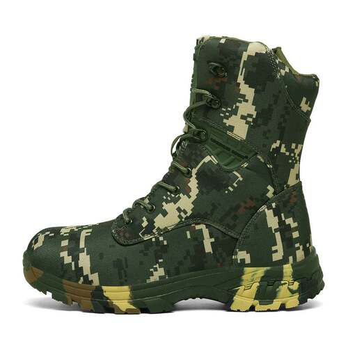好货Camouflage Men Boots Work Safty Shoes Men Desert Tactica