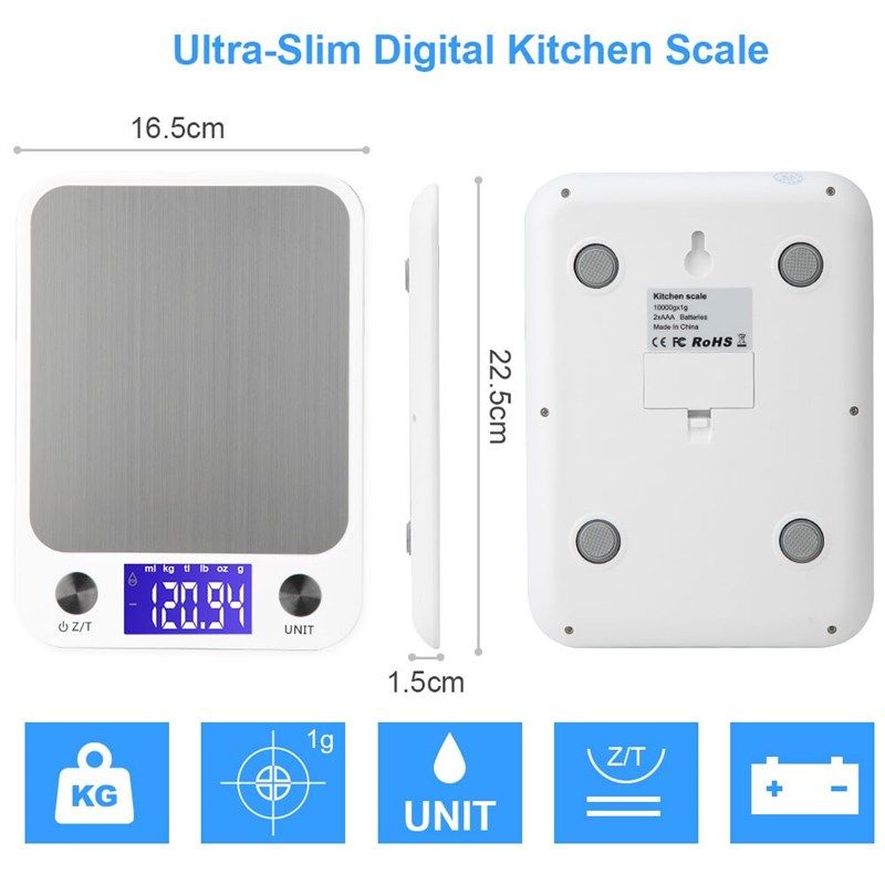 10kg/1g Digital Kitchen Food Scale Weight Scales for Cooking