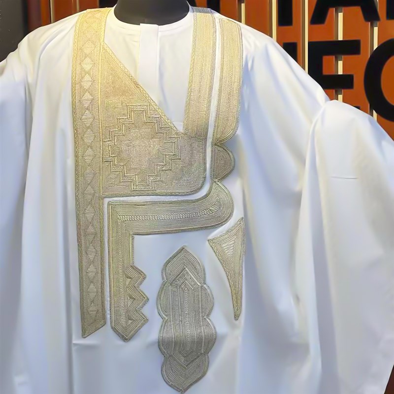 Party Tradition Clothing For Men African Bazin Riche Agbada