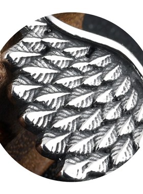 Tide male rock fashion angel wings titanium steel wing