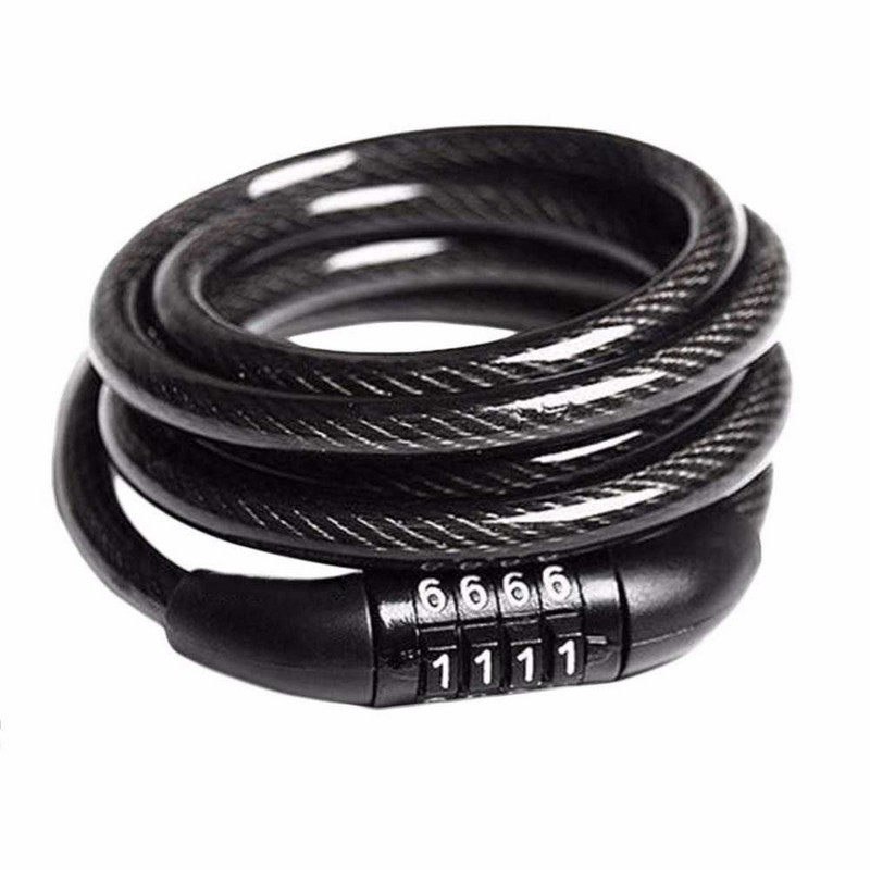 4 Digit Combination Password Bike Bicycle Lock Steel Wire