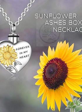 。Fashion personality item jewelry peach heart sunflower urn