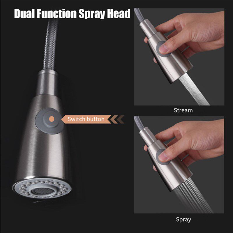 Kitchen Faucets with 2 Spray Modes High Arc Bathroom Basin S