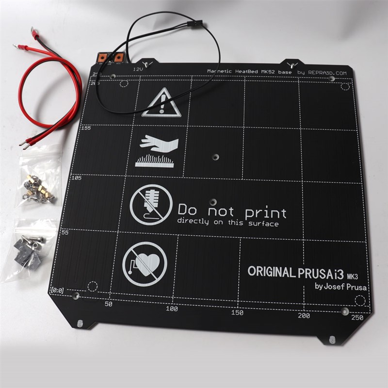Prusa i3 MK3S/MK3S+ 3d打印机MK52加热床 12/24V耐高温mk3热床