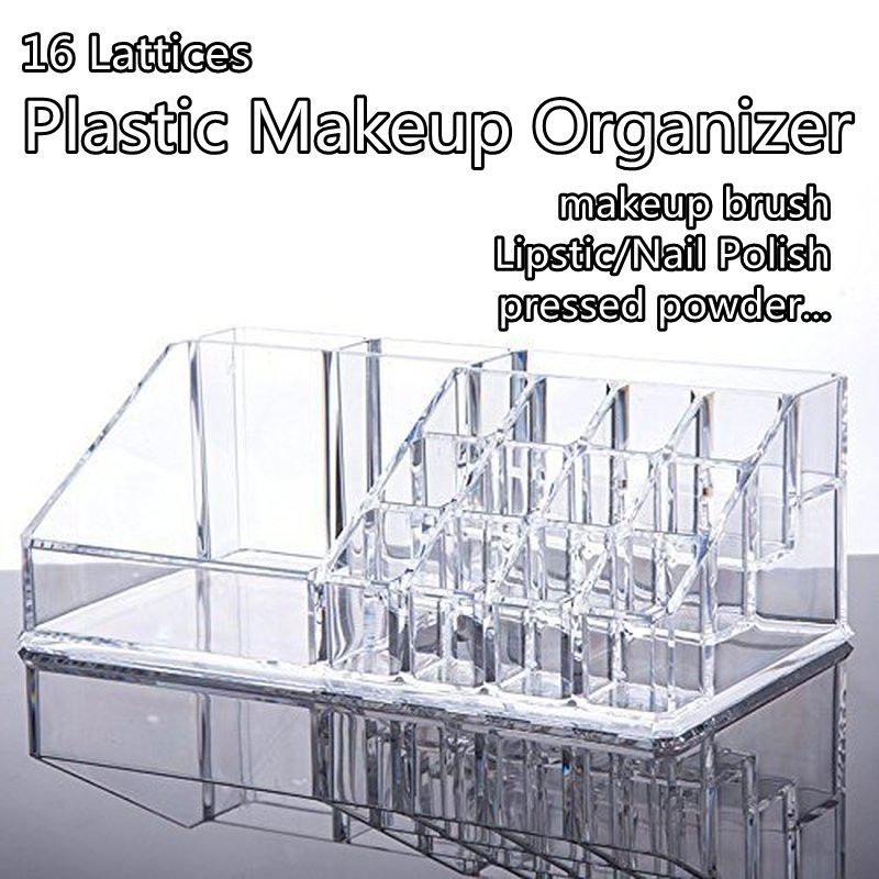16 Lattices Plastic Makeup Organizer Lipstick Containers Mak