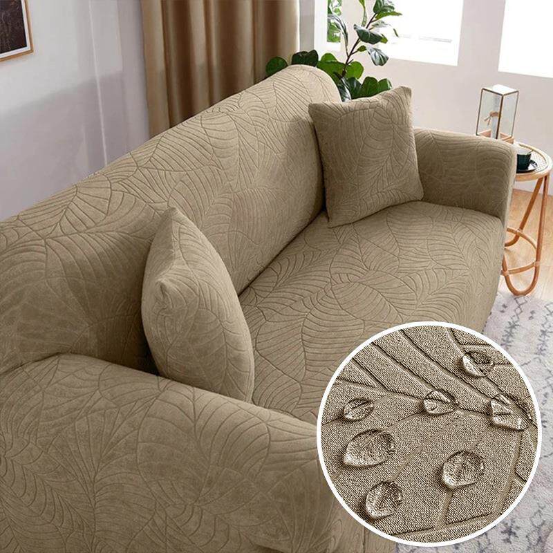 防水全包弹力树叶提花沙发套罩沙发垫沙发盖布沙发巾三人组合沙发