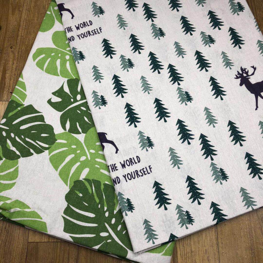 新品上市厂家直供亚麻面料 麻布印花 工艺品布 复膜 收纳布料