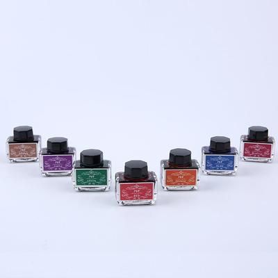 复古羽毛蘸水笔彩色墨水15ml 非碳素钢笔墨水10色 厂家直供