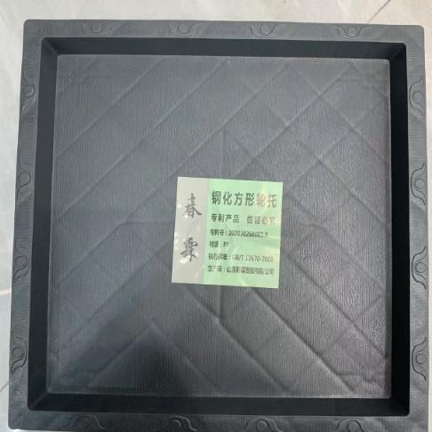 钢化正方形轮托接水盘带万向轮底座滚轮可移动底盘底托 花盆托盘