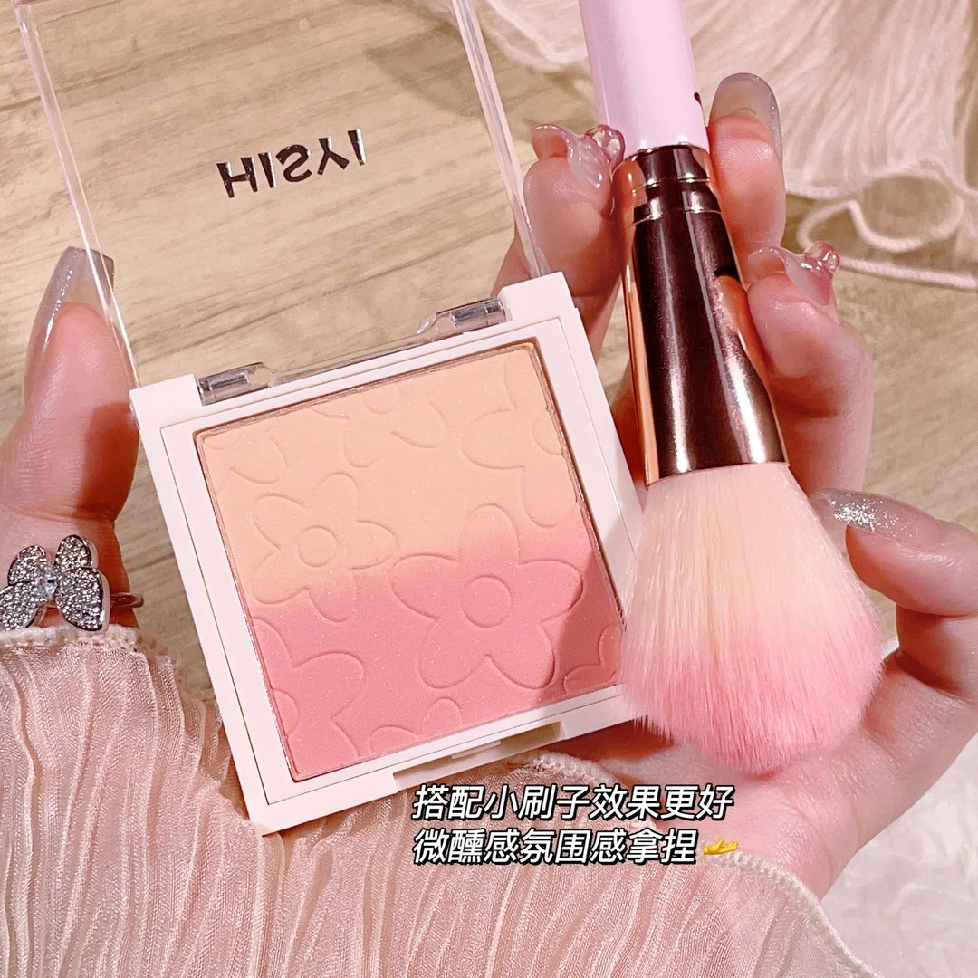 你的脸蛋自带微醺~元气甜心渐变粉腮红裸妆纯欲防水提亮哑光自然
