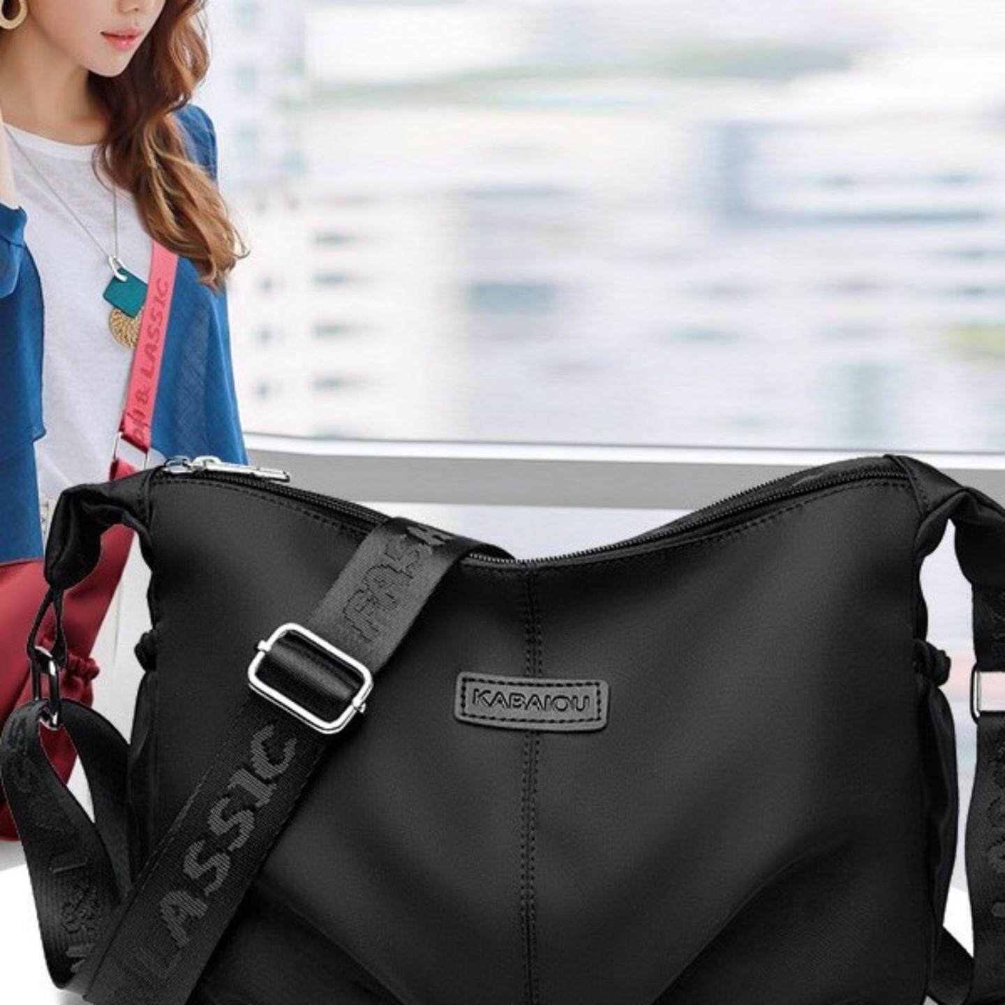 牛津布斜挎包女新款包大容量多隔层轻便单肩小包时尚帆布包大容量