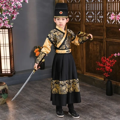 儿童古装锦衣卫飞鱼服明朝侍卫侠客武士男童汉服四大名捕快演出服