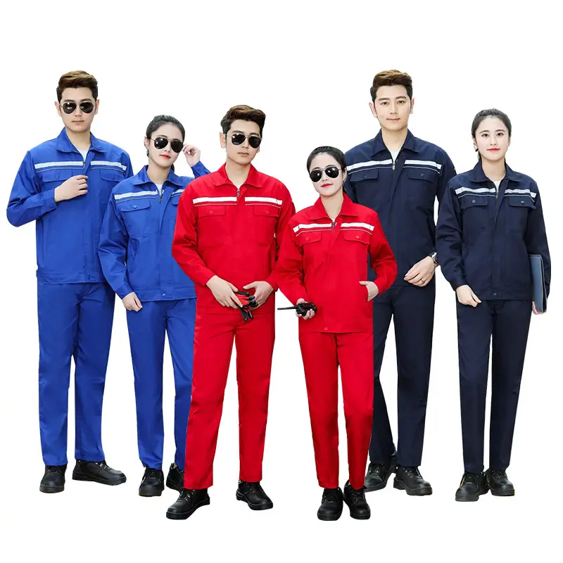 春秋长袖工作服耐磨工厂车间工服