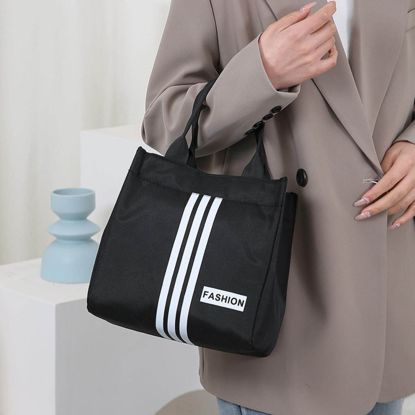 跨境新款大容量帆布包手提包外出上班手拎包百搭妈咪包通勤饭盒包