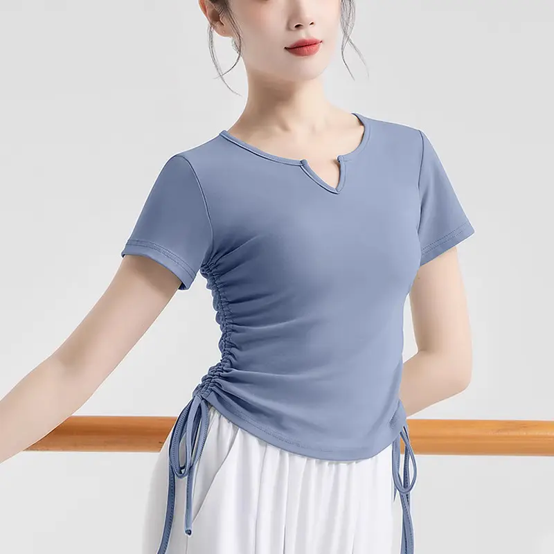 古典舞蹈服装练功服抽绳中国形体