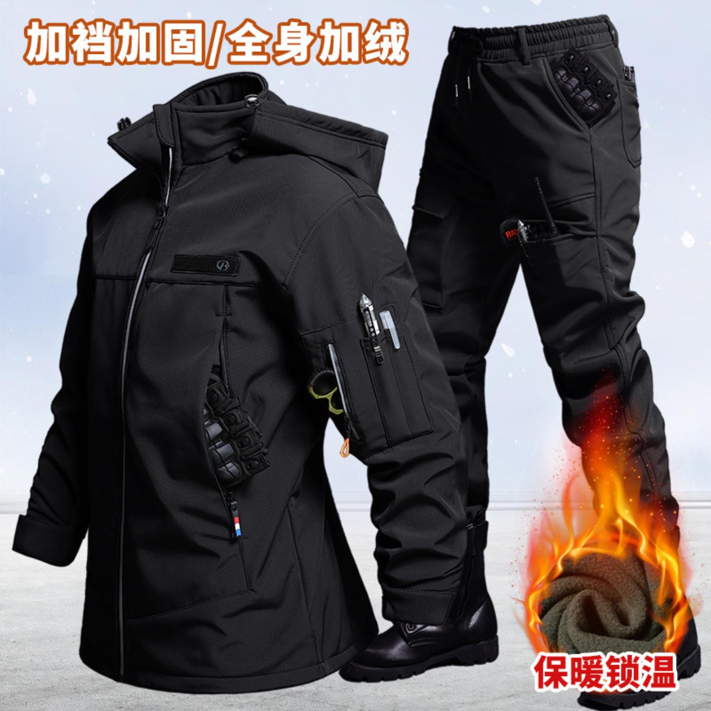 跨境爆款加绒防水保暖冲锋衣骑行