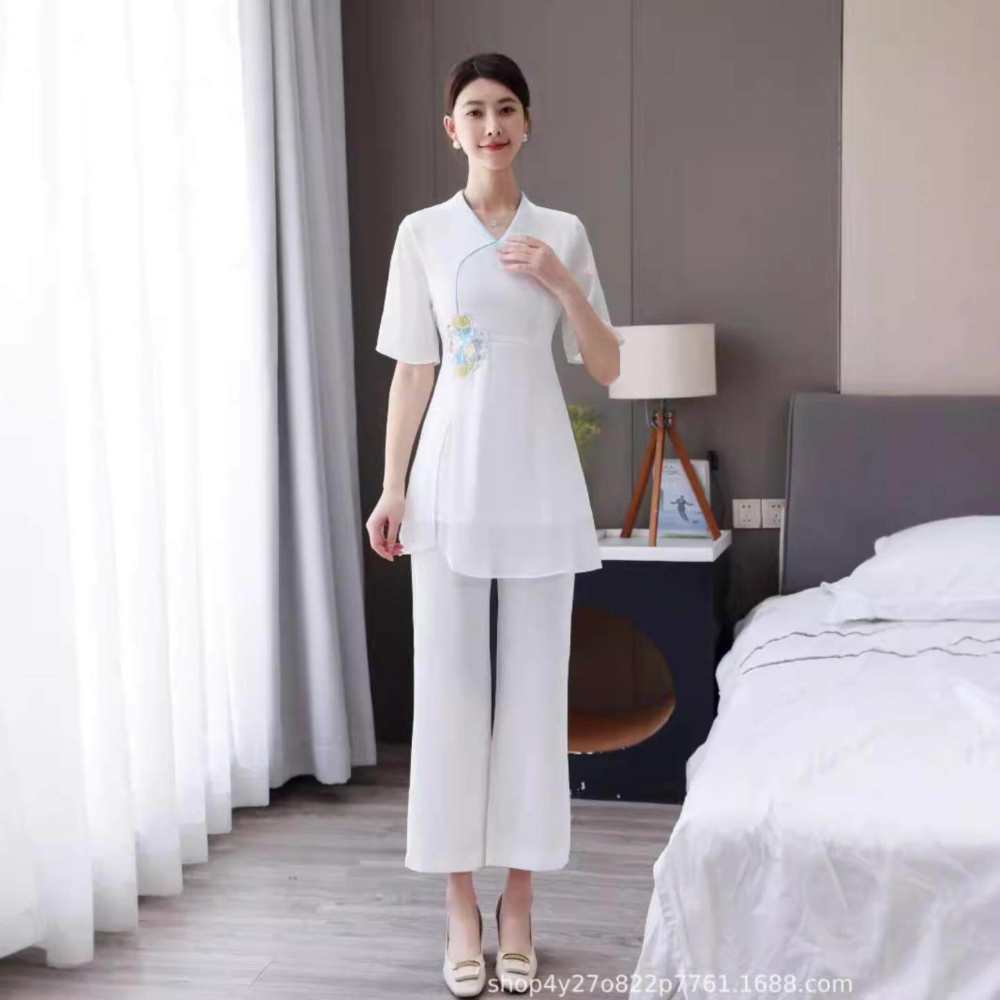 足浴足疗美容师技师工作服气质