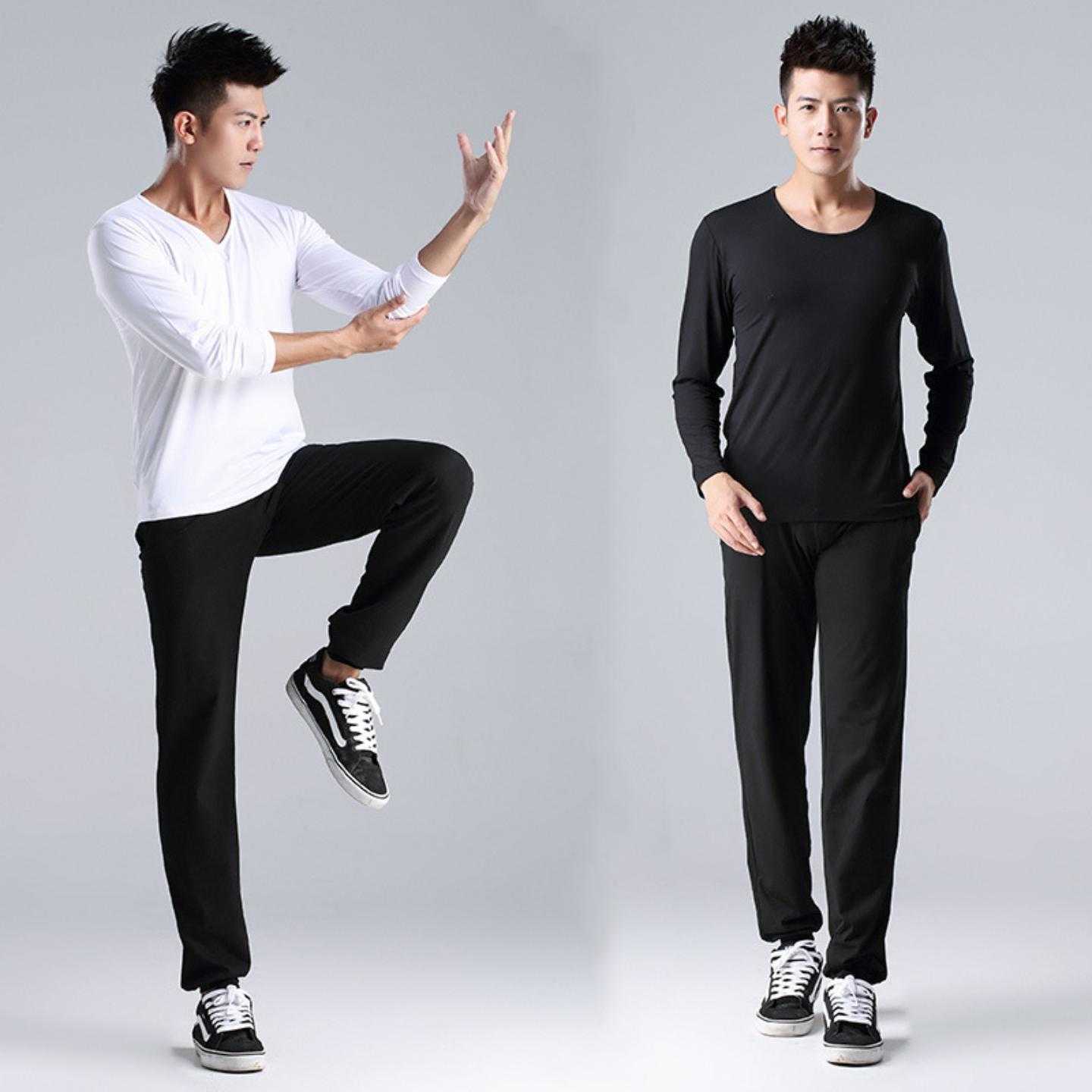 舞蹈服男成人艺校练功服莫代尔