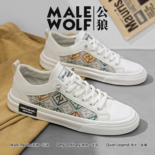 品牌轻奢男鞋高级小白鞋
