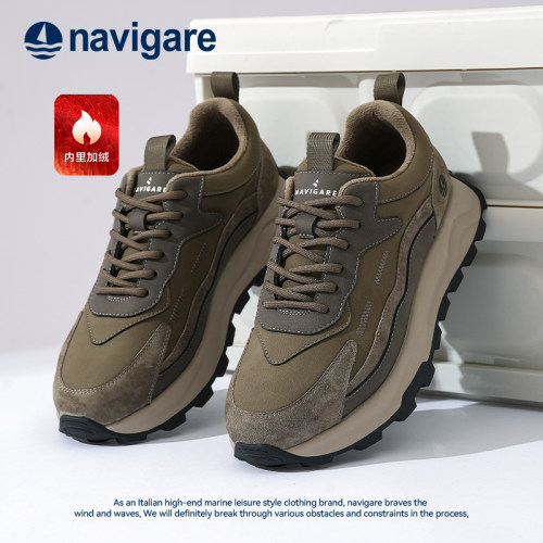 Navigare意大利小帆船加绒休闲鞋