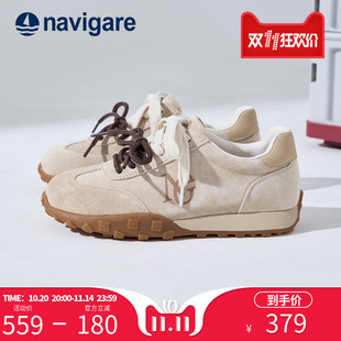 休闲小众百搭鞋 春秋季 子女 女士2025新款 Navigare意大利小帆船板鞋