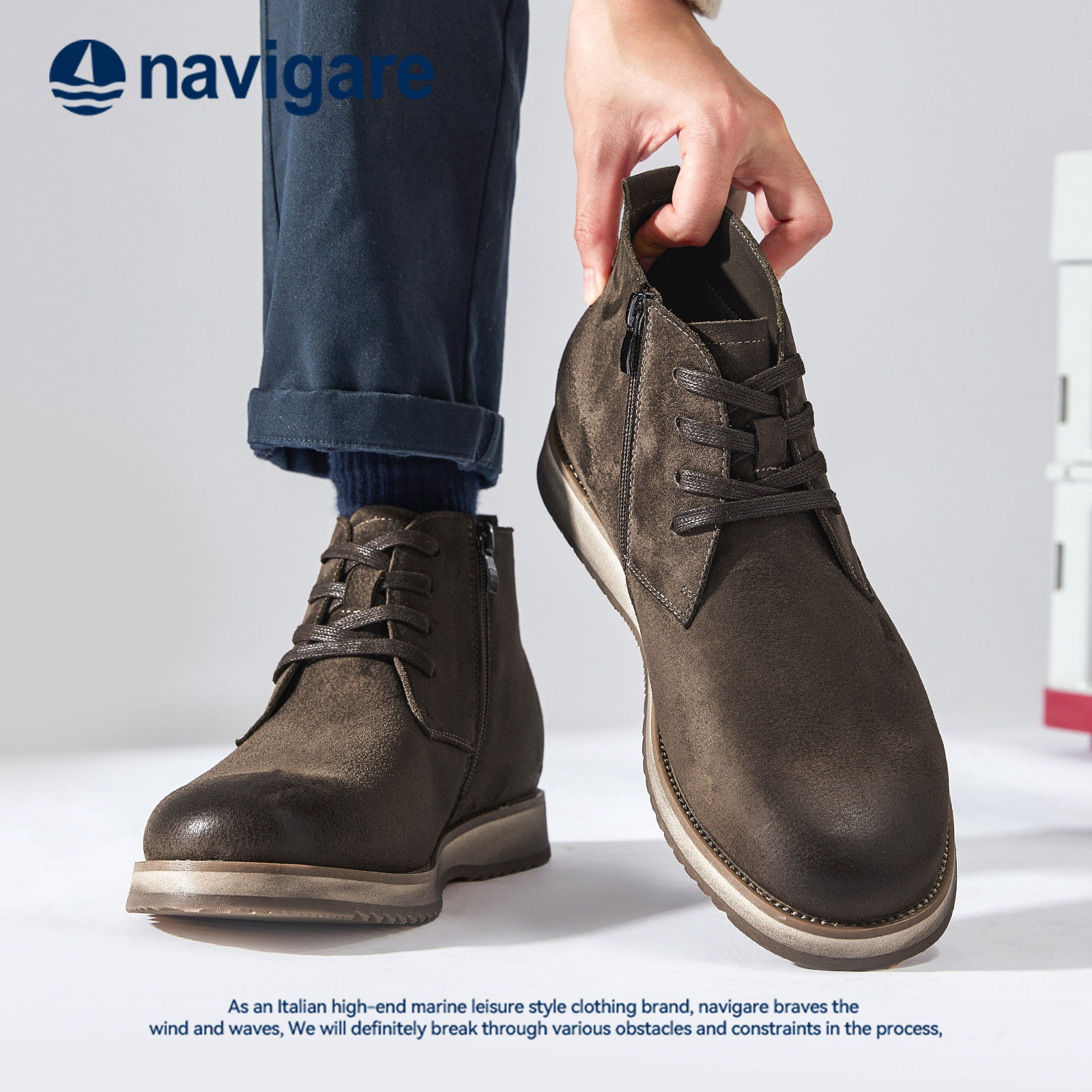 Navigare意大利小帆船切尔西靴