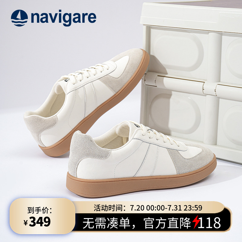 Navigare意大利小帆船德训鞋男2025夏季新款男鞋休闲百搭透气板鞋