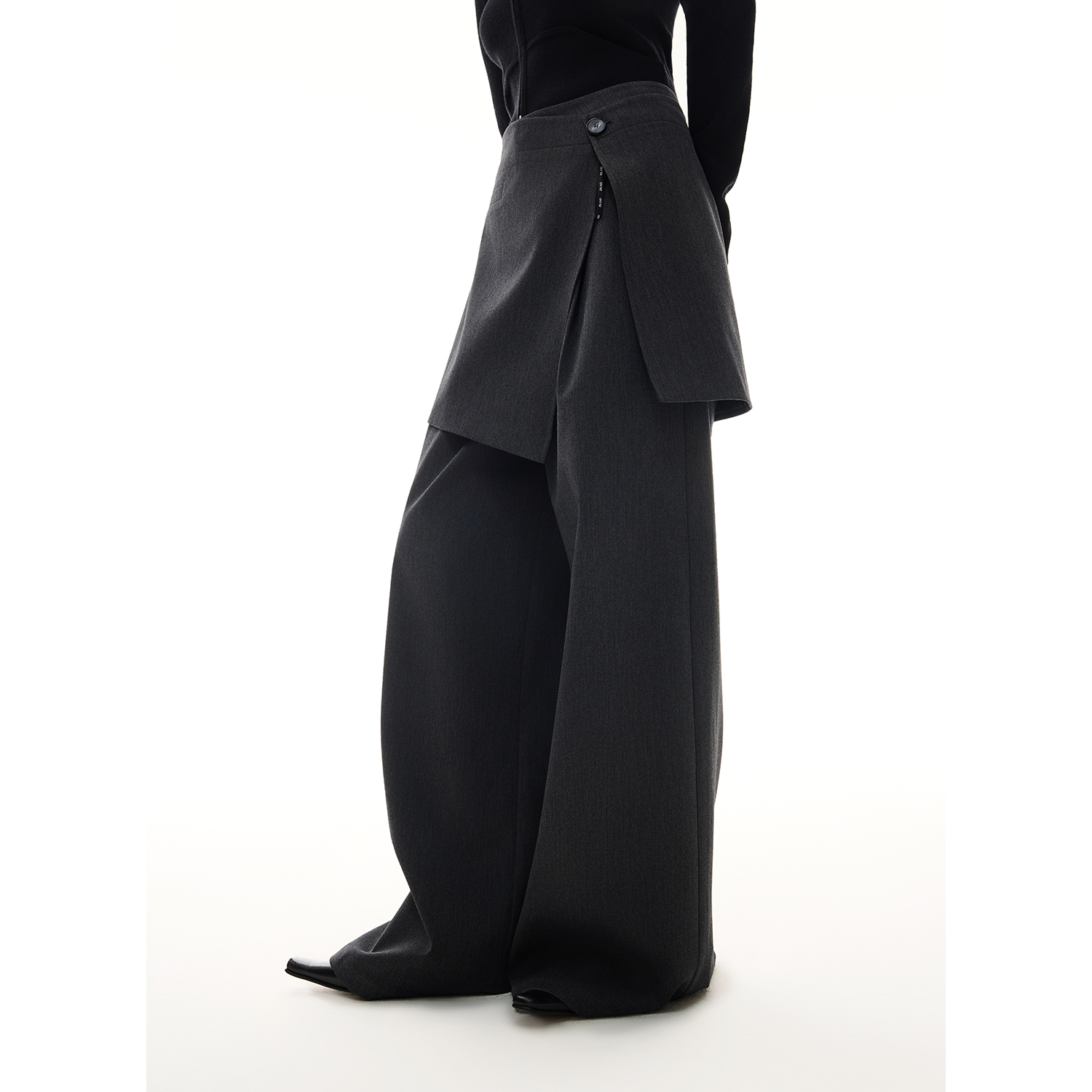 DI.AD 假两件裙裤一体休闲裤女2025新款设计感小众宽松百搭阔腿裤