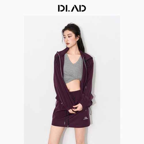 DI.AD26秋季宽松落肩连帽外套女
