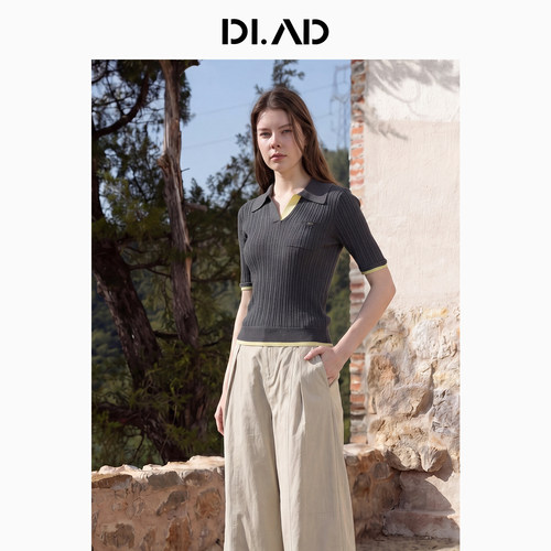 DI.AD短袖polo衫通勤短袖女