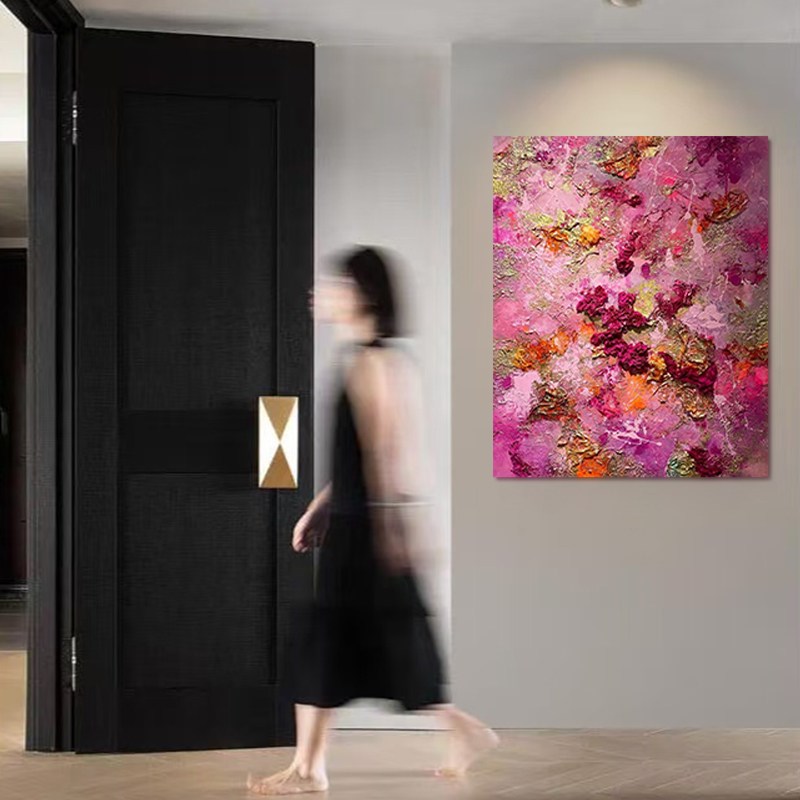 OenArt森林系列壹舍唐志威签名高档肌理画餐厅抽象客厅挂画