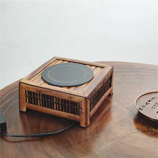 静音家用围炉煮茶 竹制电陶炉电热茶炉烧水茶炉子小型煮茶器中式