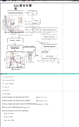 半桥LLC自动设计书，用mathcad写的 设计LLC谐振变换器有用