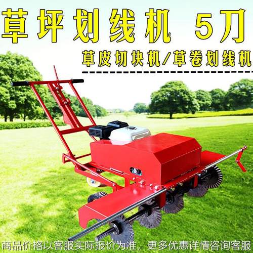 手推式草坪划线机 宽幅旋刀草地草皮画线机 汽油式足球场画线设备